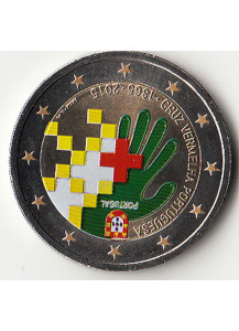 2015 - 2 Euro PORTOGALLO Croce Rossa Portoghese Smaltato Fdc